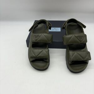 Prada Quilted Leather Velcro Sandals
